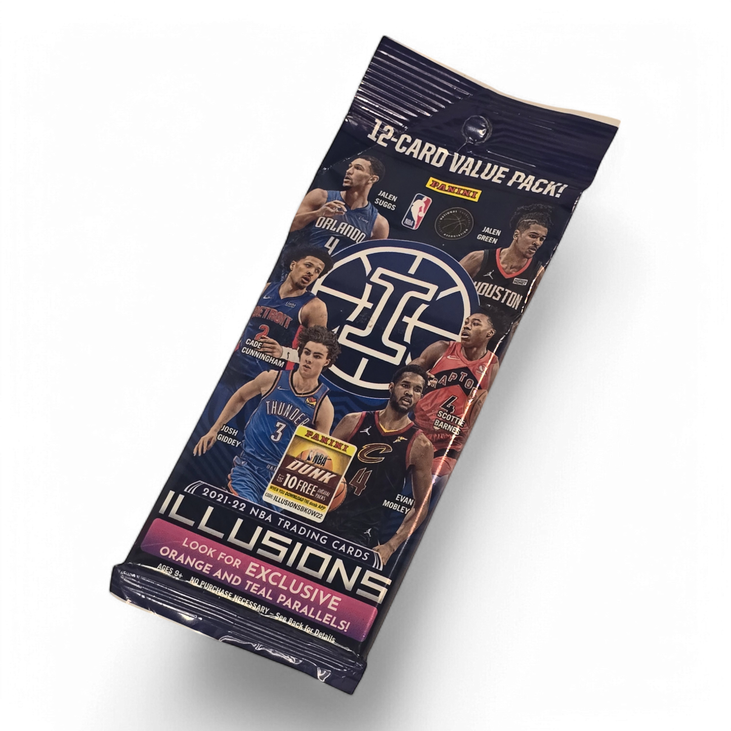 2021-22 Panini Illusions Basketball Cards - 12 Card Value Pack - Exclusive Orange And Teal Parallels!