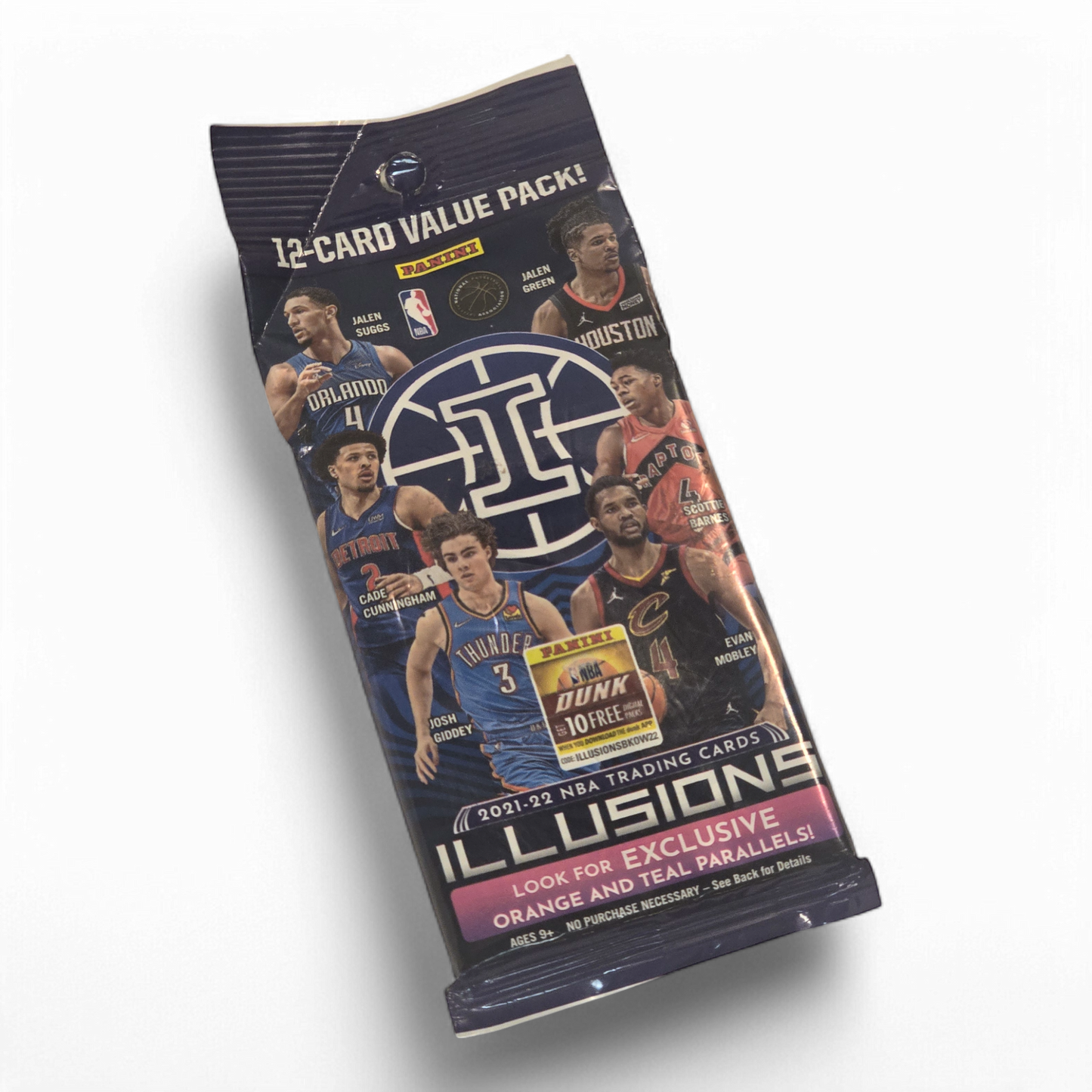2021-22 Panini Illusions Basketball Cards - 12 Card Value Pack - Exclusive Orange And Teal Parallels!
