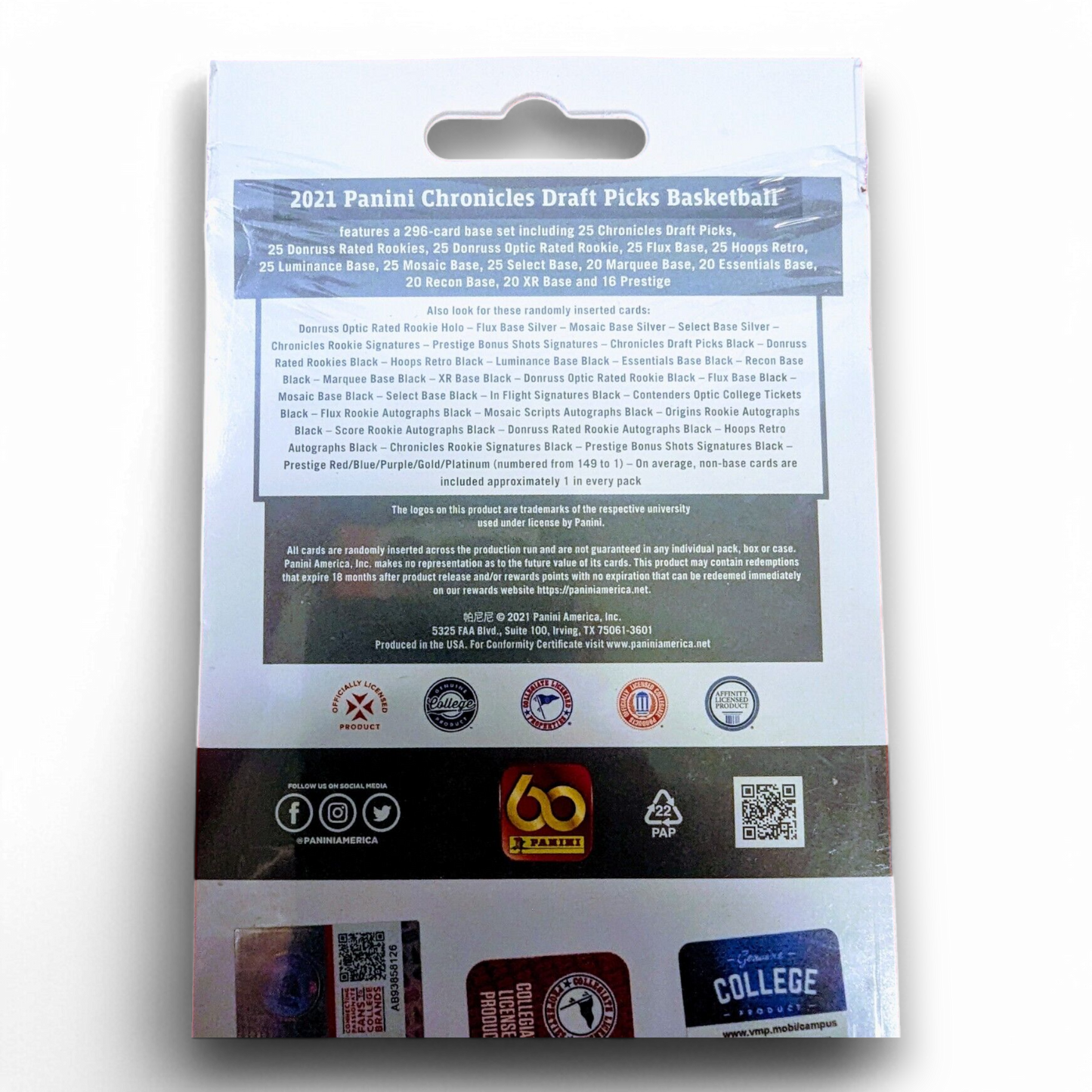 2021 Panini Chronicles Basketball Draft Picks - Hanger Box