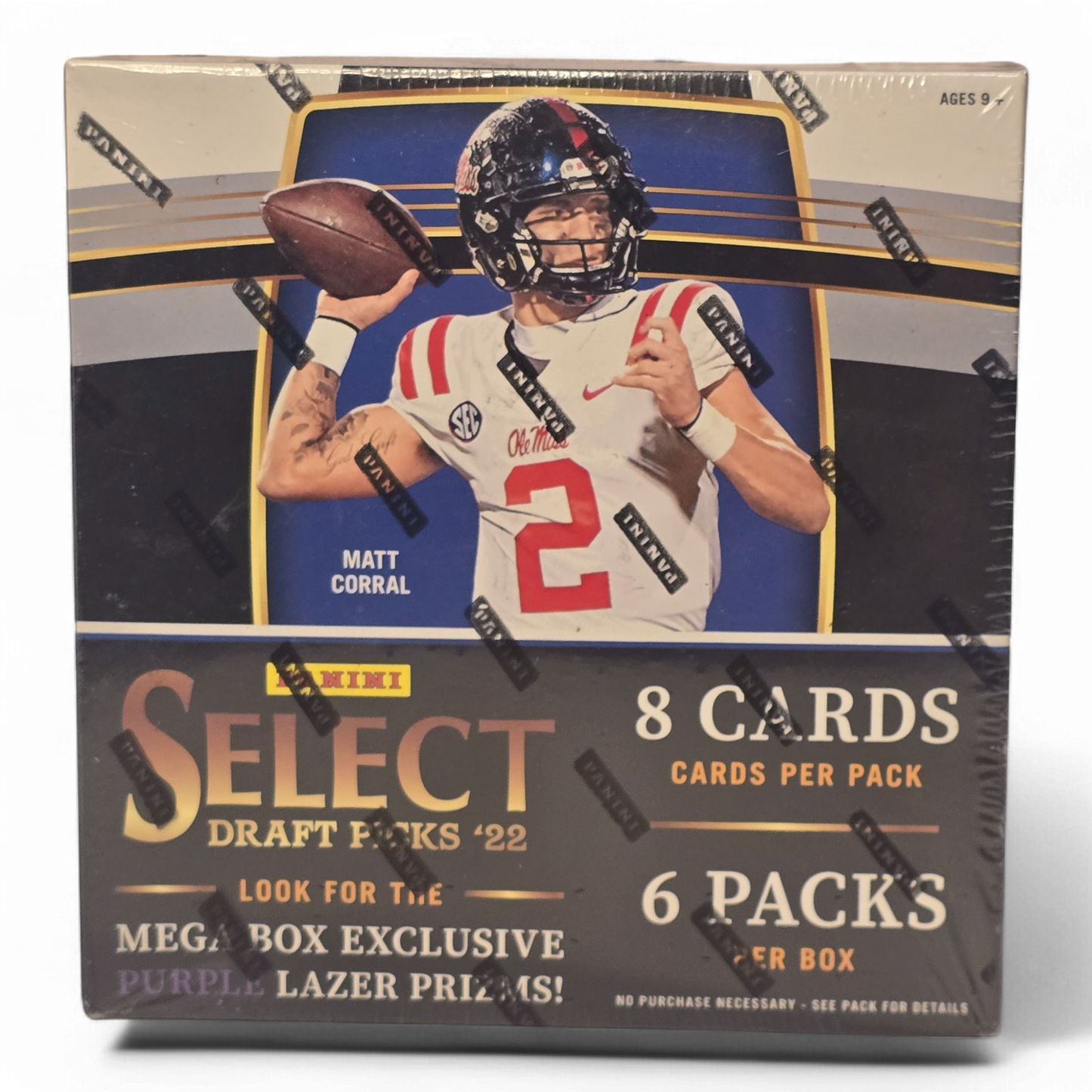 2022 Panini Select Draft Picks Football Cards - 48 Card Mega Box - Exclusive Purple Lazer Prizms!