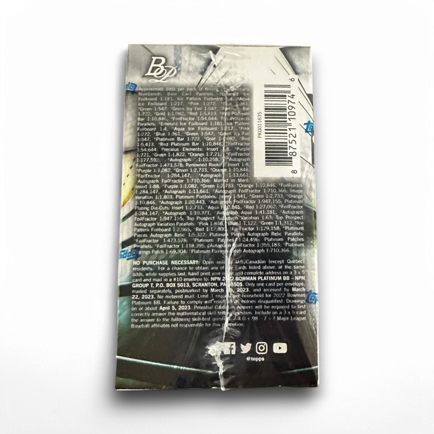2022 Topps Bowman Platinum Baseball - Blaster Box