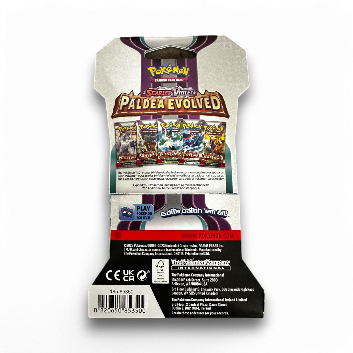 Pokemon TCG: Scarlet & Violet - Paldea Evolved - Sleeved Booster Pack