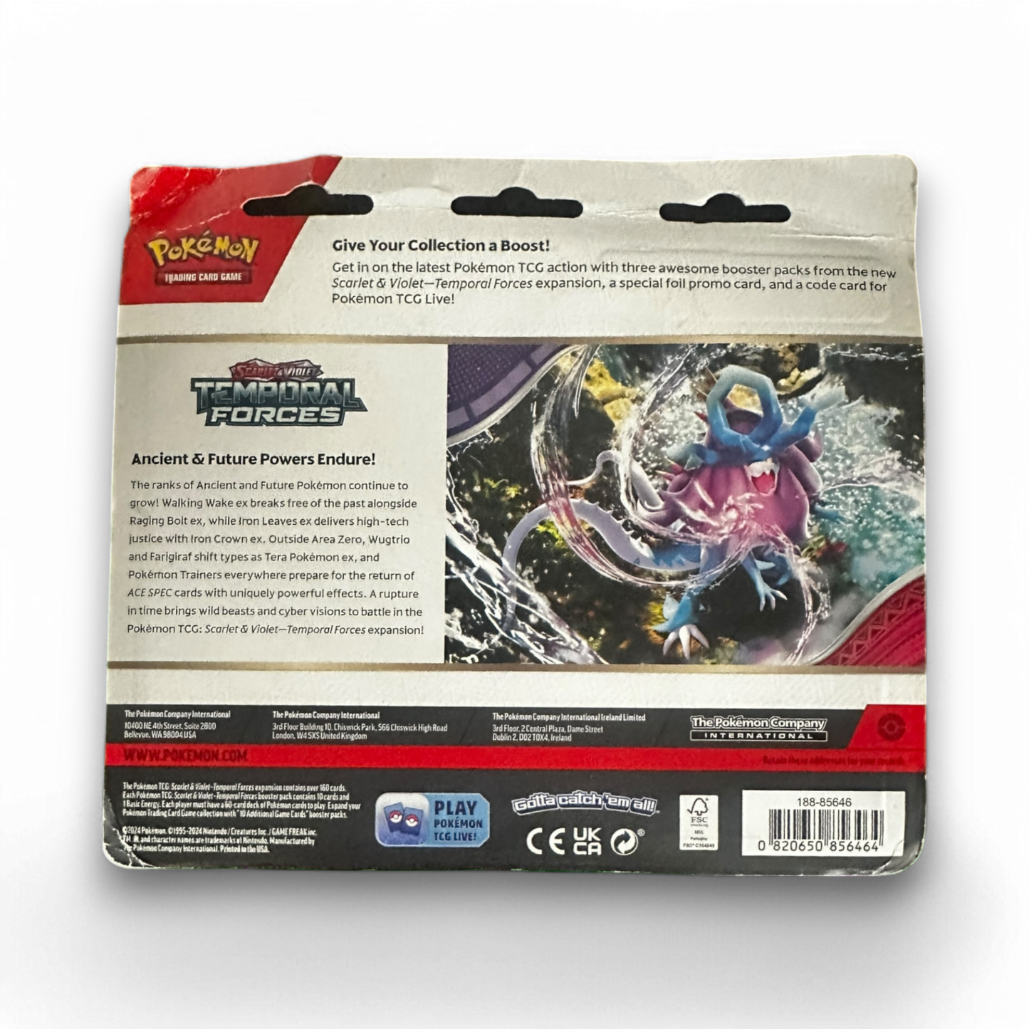 Pokemon TCG Scarlet & Violet Temporal Forces 3-Pack Blister