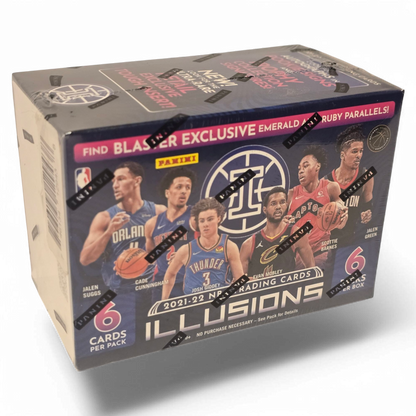 2021-22 Panini Illusions Basketball Cards - 36 Card Blaster Box - Exclusive Emerald & Ruby Parallels!