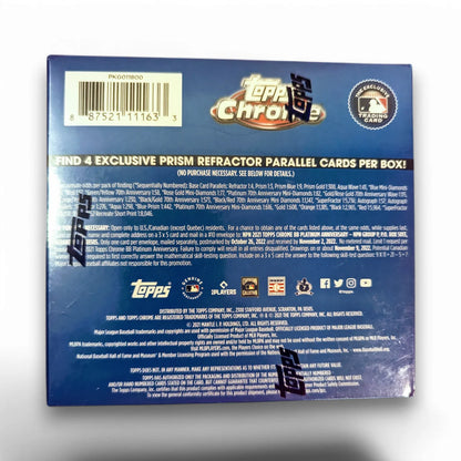 2021 Topps Chrome Platinum Anniversary Baseball – Mega Box (Blue)