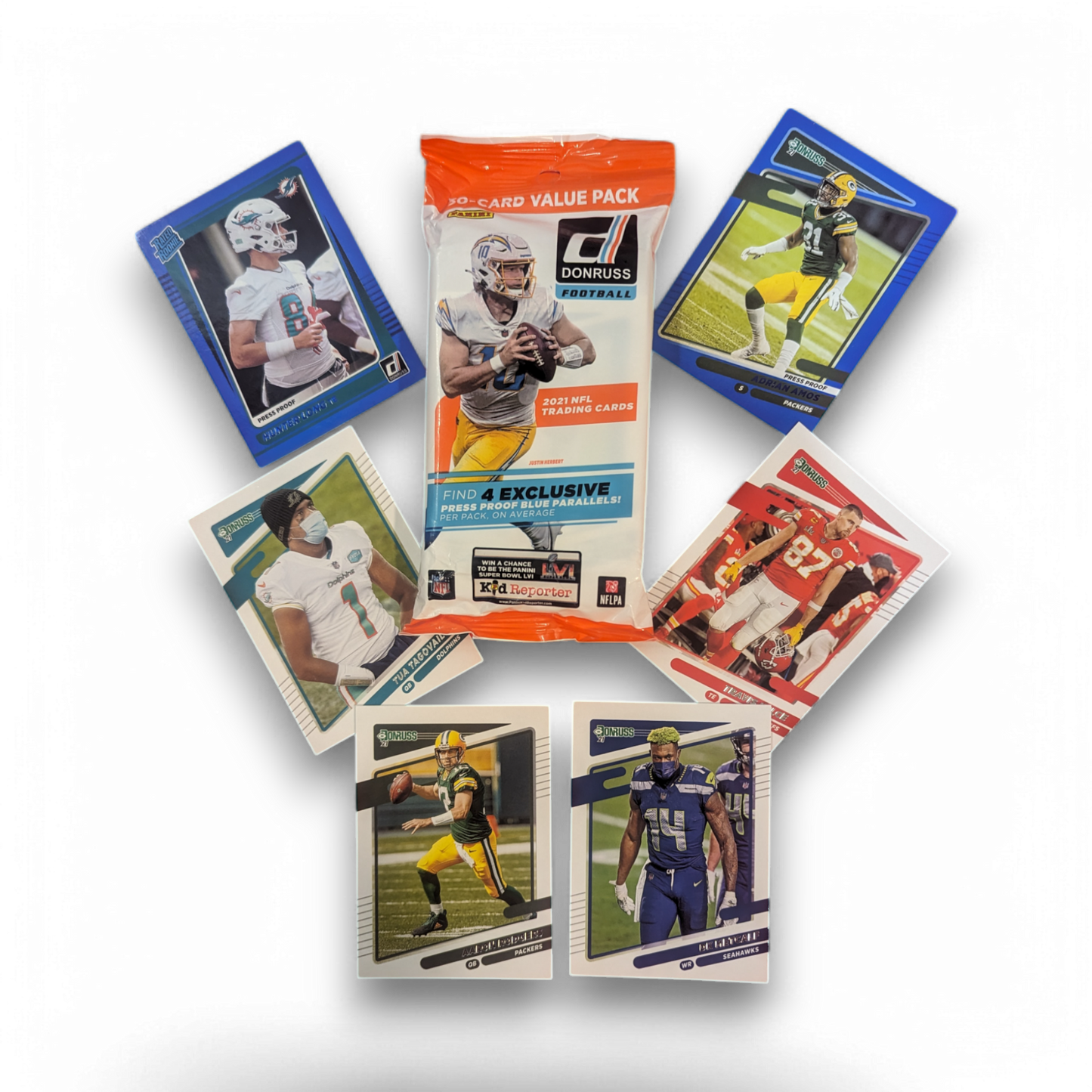 2021 Panini Donruss Football Jumbo Value Pack Sample Cards