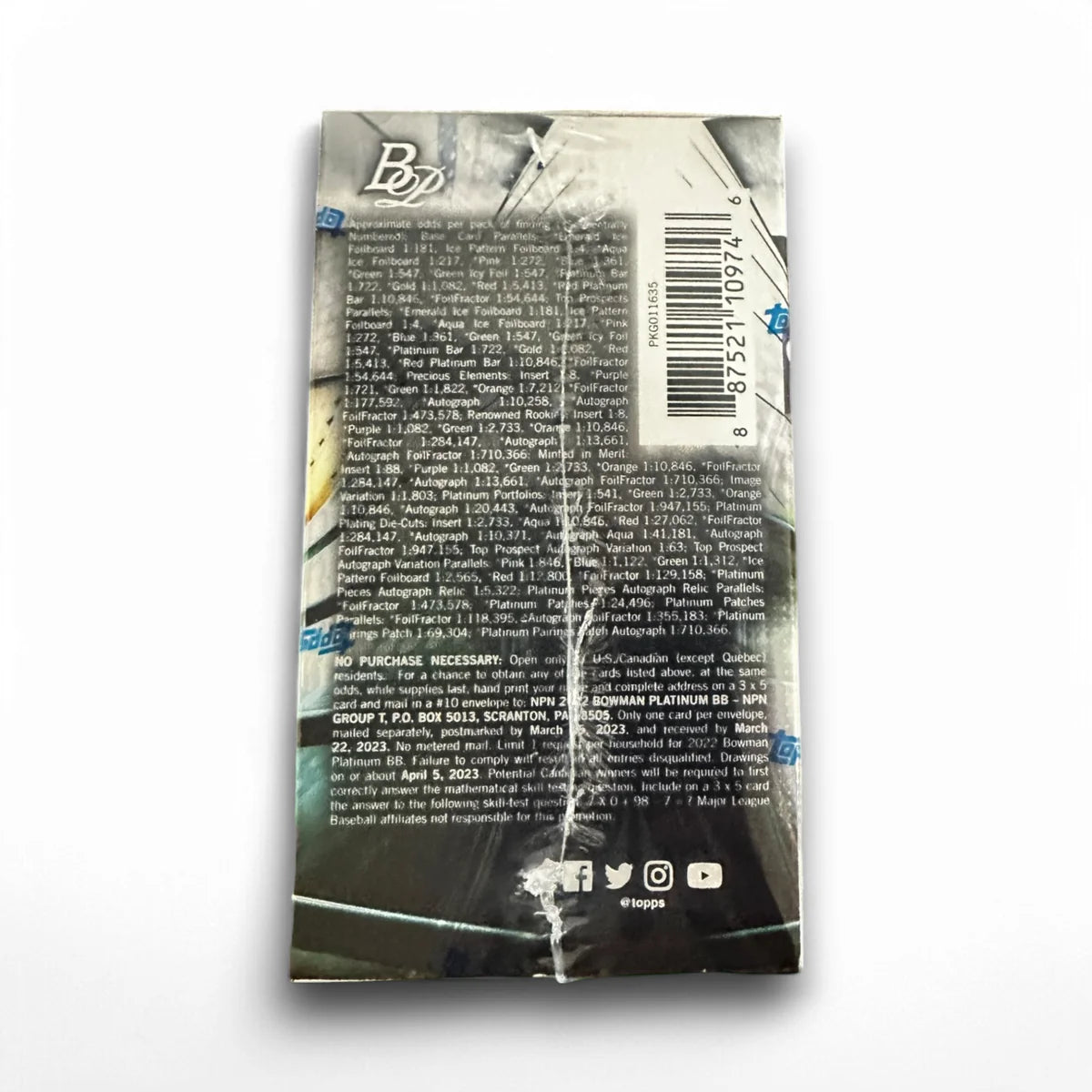 2022 Topps Bowman Platinum Baseball – Blaster Box