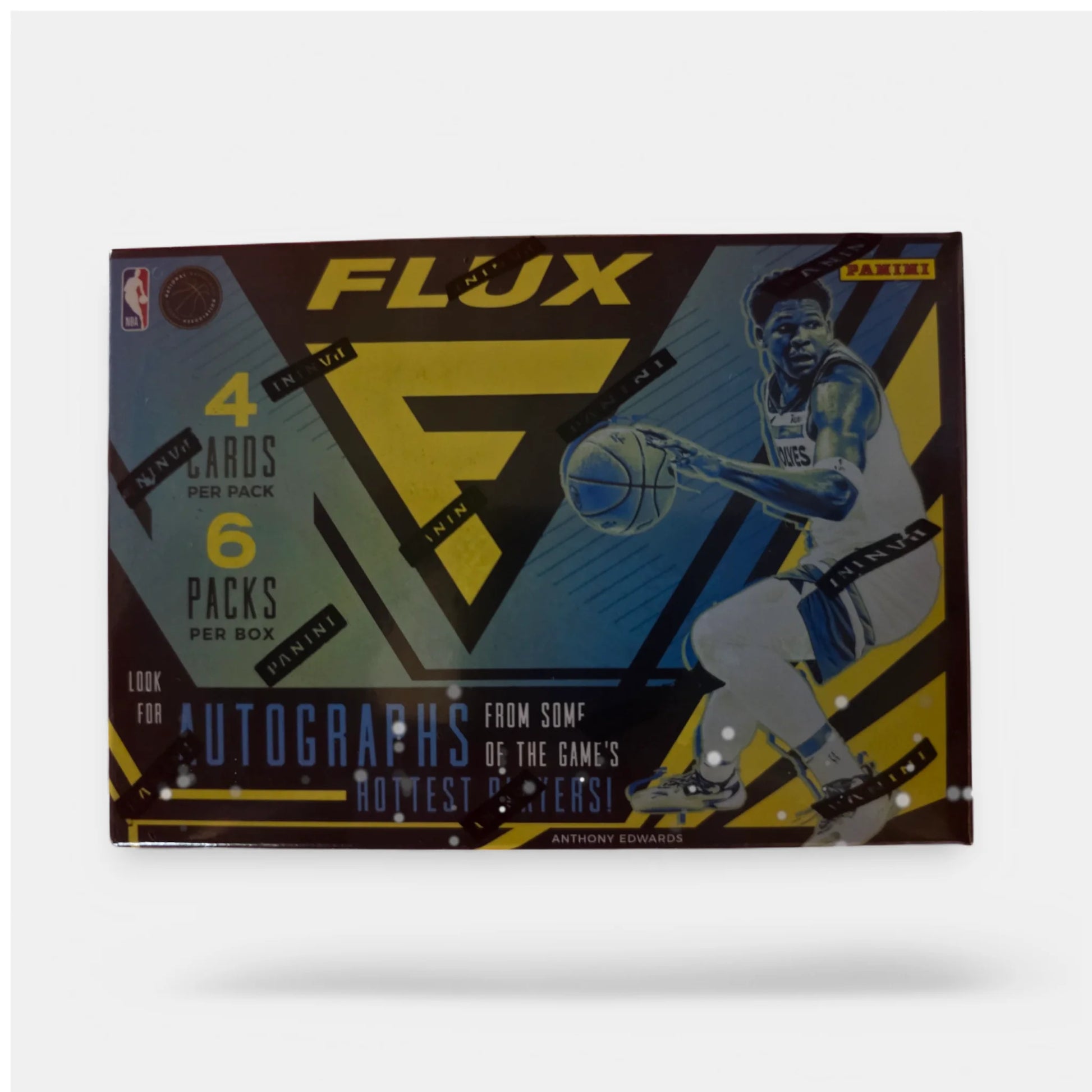 Flux trading card pack with a basketball player on the cover