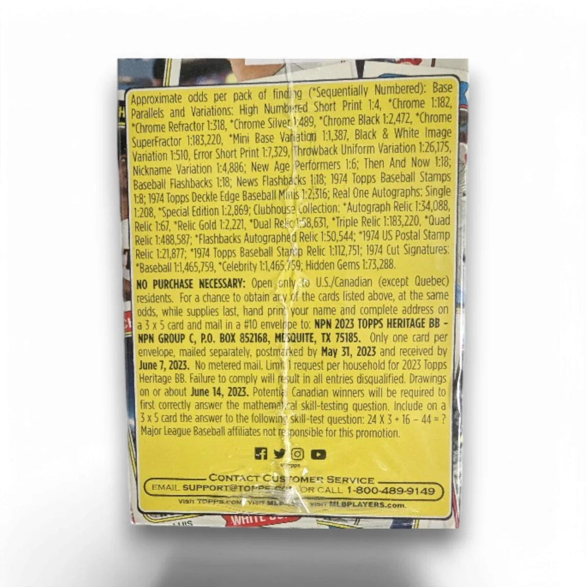 2023 Topps Heritage Baseball – Blaster Box