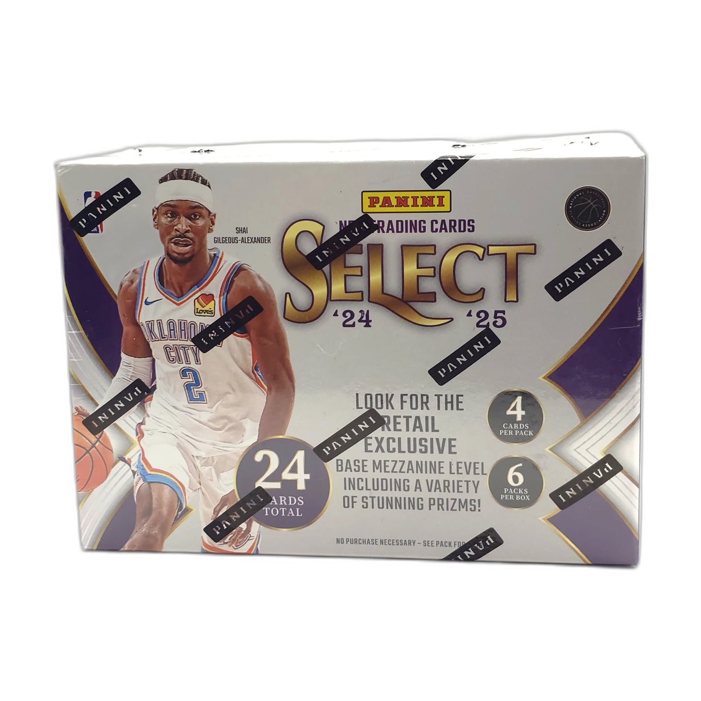 2024-25 Panini Select Basketball – Blaster Box — top panel with pack configuration