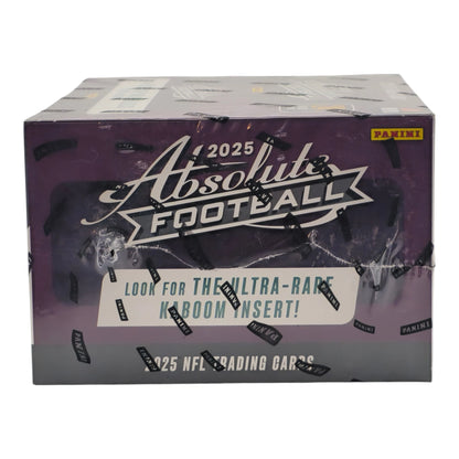2025 Panini Absolute Football - Retail Box — top panel with pack configuration