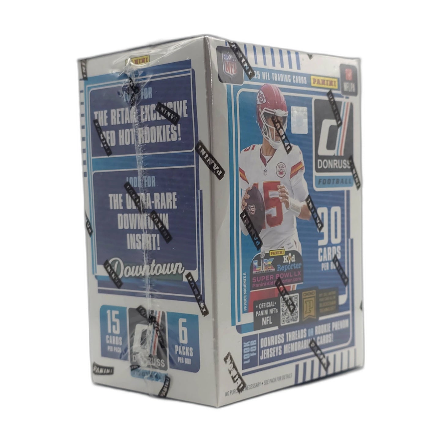2025 Panini Donruss Football – Blaster Box (Red Hot Rookies) — back panel details