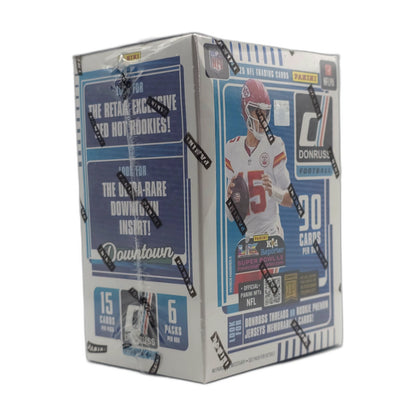 2025 Panini Donruss Football – Blaster Box (Red Hot Rookies) — back panel details