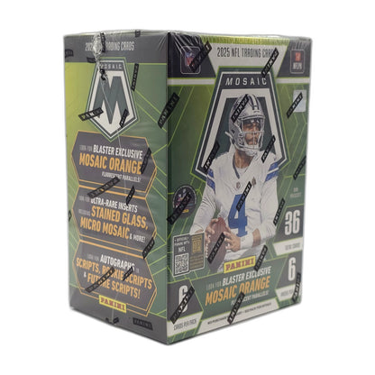 2025 Panini Mosaic Football – Blaster Box — features and insert callouts