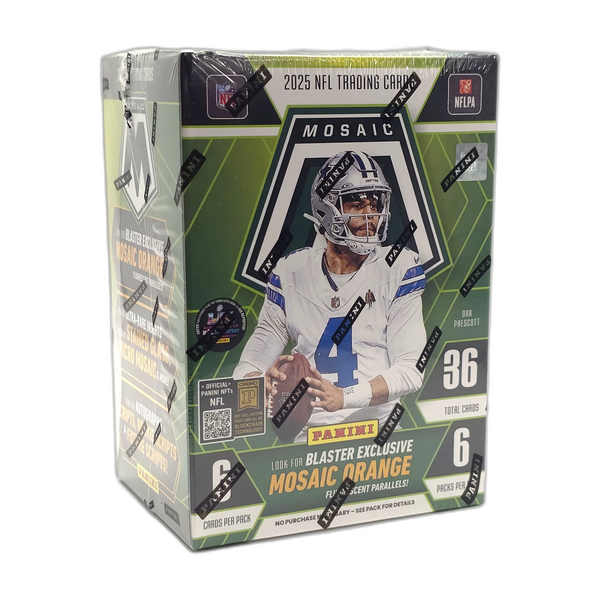 2025 Panini Mosaic Football – Blaster Box — sealed box front