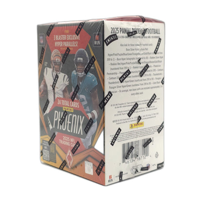 2025 Panini Phoenix Football – Blaster Box — top panel with pack configuration