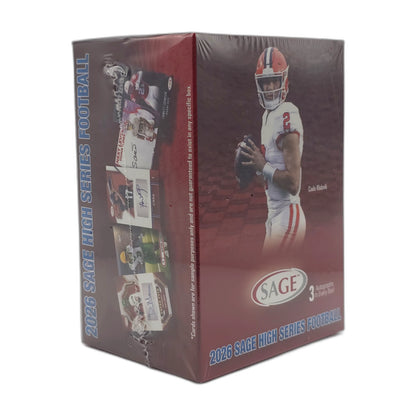 2026 Sage High Series Football – Blaster Box — features and insert callouts
