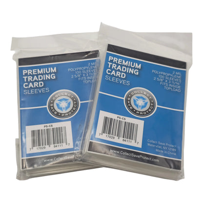 CSP Premium 2 Mil Trading Card Sleeves – Acid-Free, Crystal Clear & Protective
