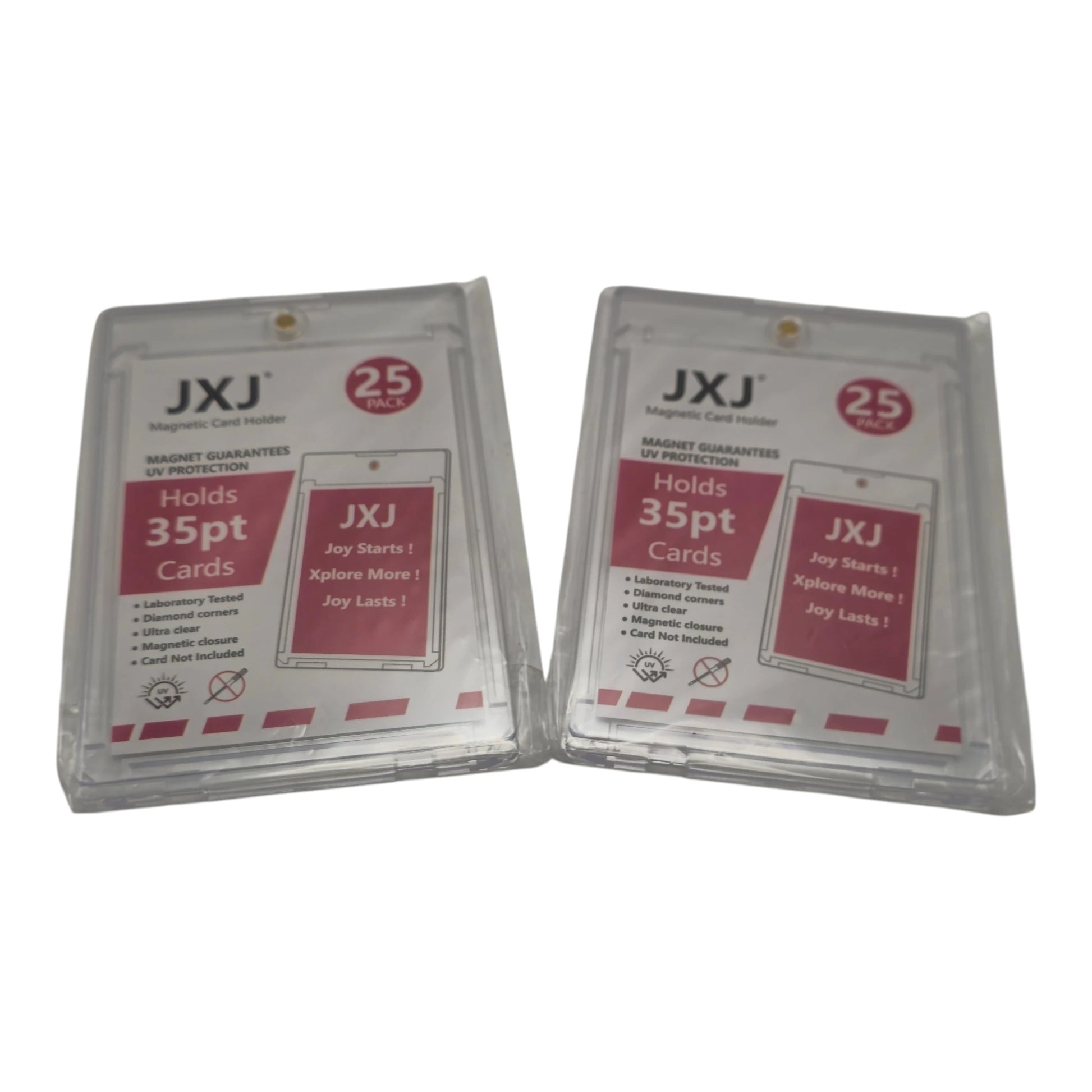 Two packs of JXJ card holders on a white background
