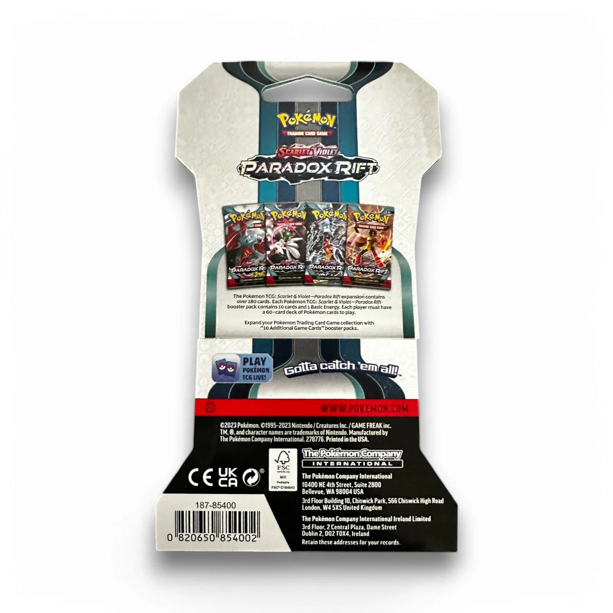 Pokemon TCG: Scarlet & Violet – Paradox Rift Sleeved Booster Pack