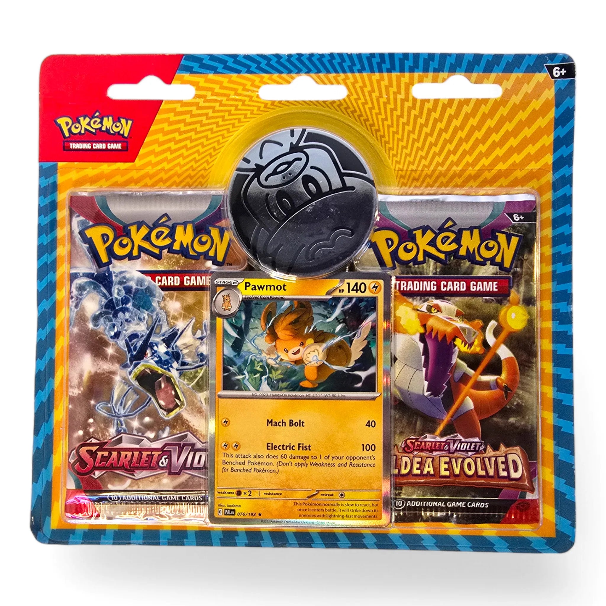 Pokemon Blister Packs with Sealed Boosters, a Bonus Promo Card and Paradox ex Chases